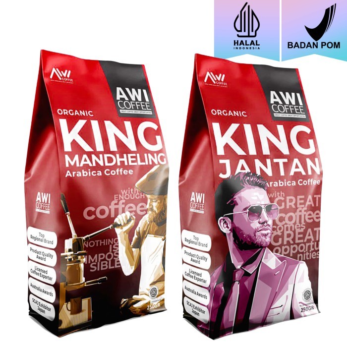 

Awi Coffee King Mandheling 250 Gr + King Jantan 250 Gr Specialty