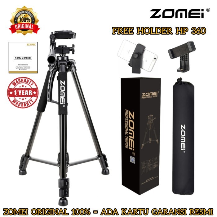 Tripod Zomei 1200 Tripod Kamera DSLR Mirrorless dan Smartphone