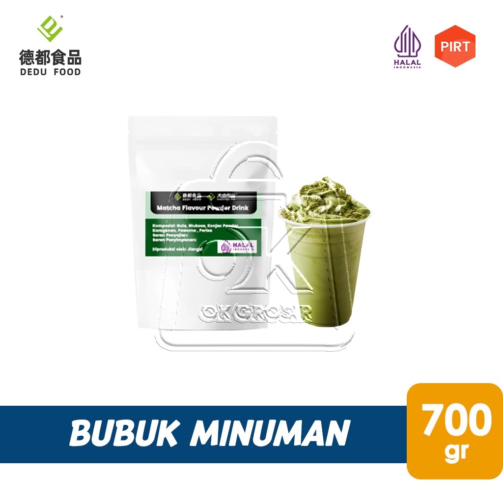 

Matcha Powder Drink DeduFood Bubuk Minuman Rasa Teh Matcha (Pouch 700g)