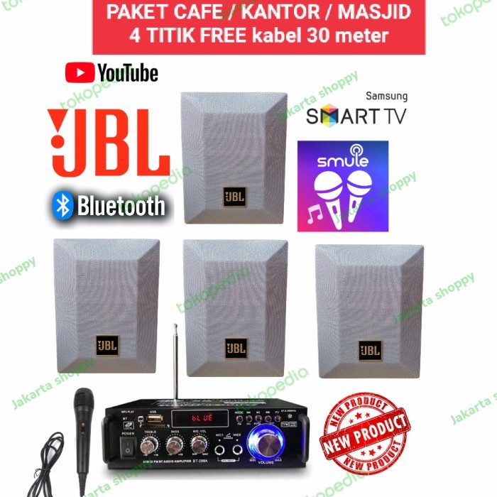 Promo Paket Murah Cafe/Karaoke Dll Speaker 4Inch Jbl Original 4 Titik