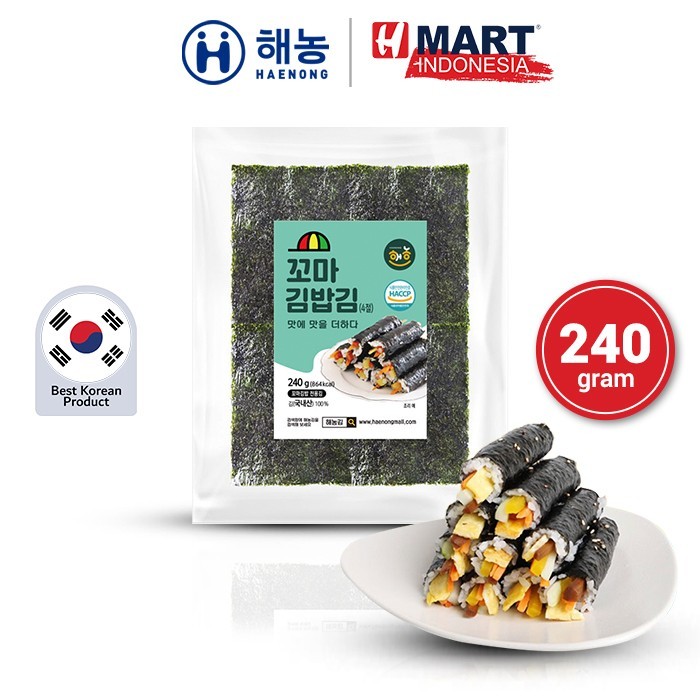 

Haenong Roasted Laver (Kkoma Kimbap Laver) - Rumput Laut Panggang Untuk Mini Kimbab 240G