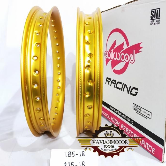 Veleg peleg velg Wilwood 185 215 ring 18 U shape kuning gold promo ORI