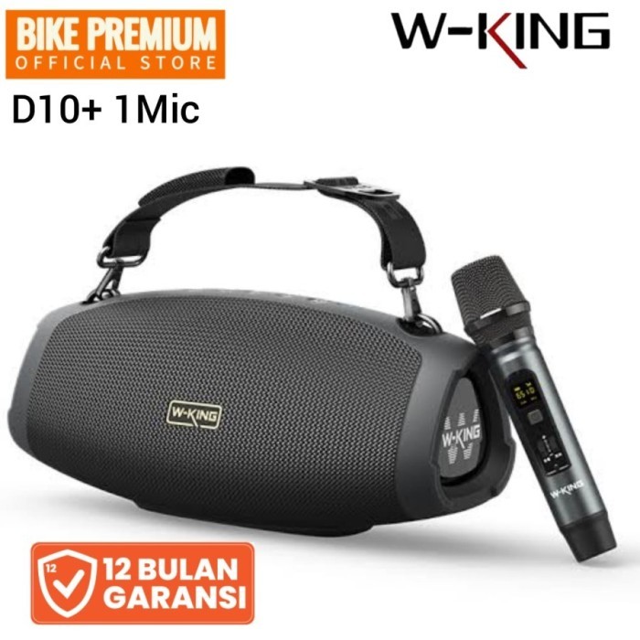 Wking Speaker Bluetooth Karaoke Portable D10+ Wireless Waterproof 1Mic