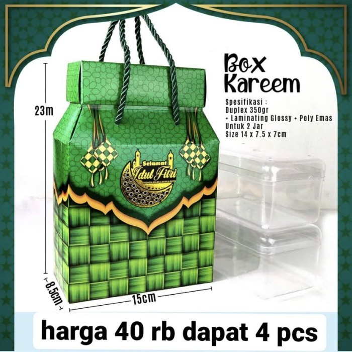 

New! BOX KAREEM - DUS LEBARAN 1 SET = 4 PCS Idul Fitri