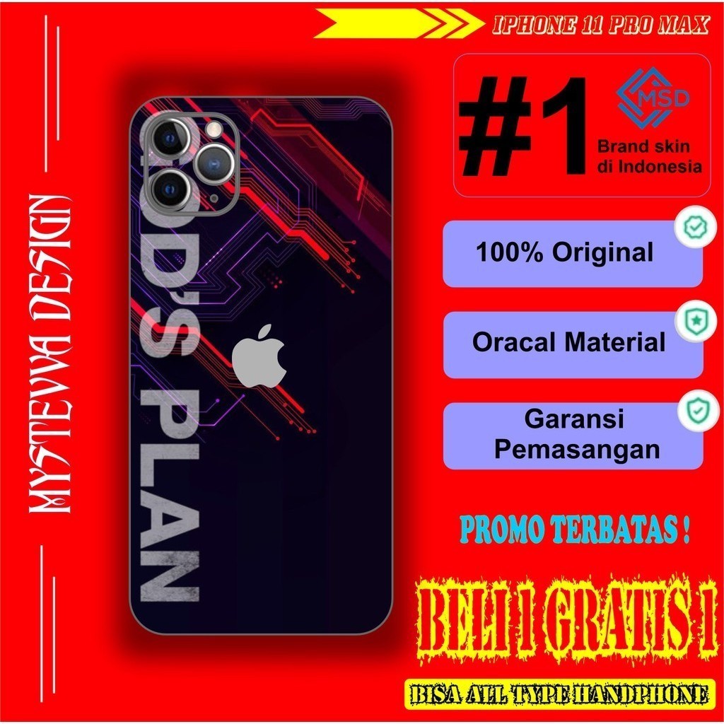 

Terlaris Iphone 11 Pro Max Garskin Stiker Custom Case Laminasi Tebal COD