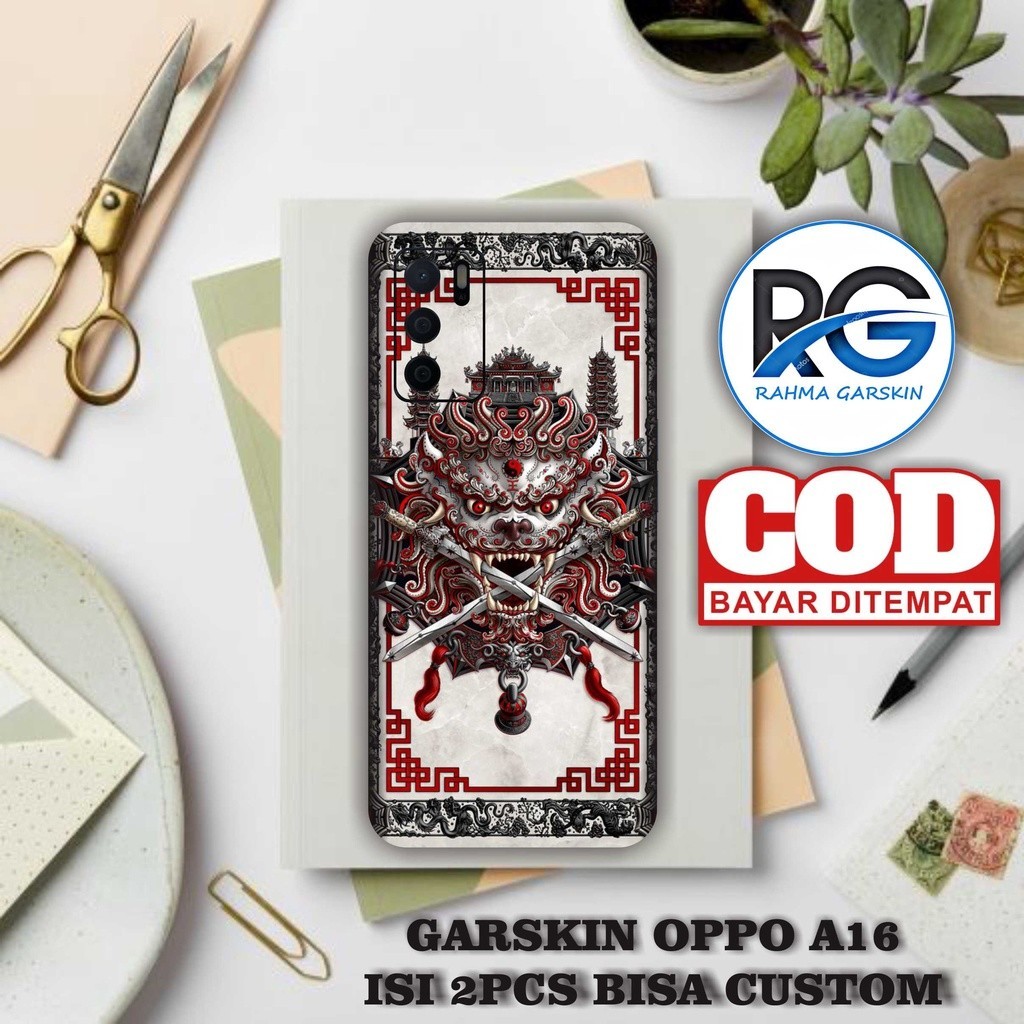 

Terlaris Oppo A16 Garskin Stiker Custom Case Laminasi Tebal COD