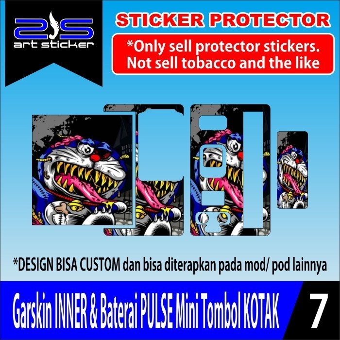 

Terlaris Pulse Mini Tombol Kotak Luffy Gear 5 Garskin Stiker Custom Case Laminasi Tebal COD