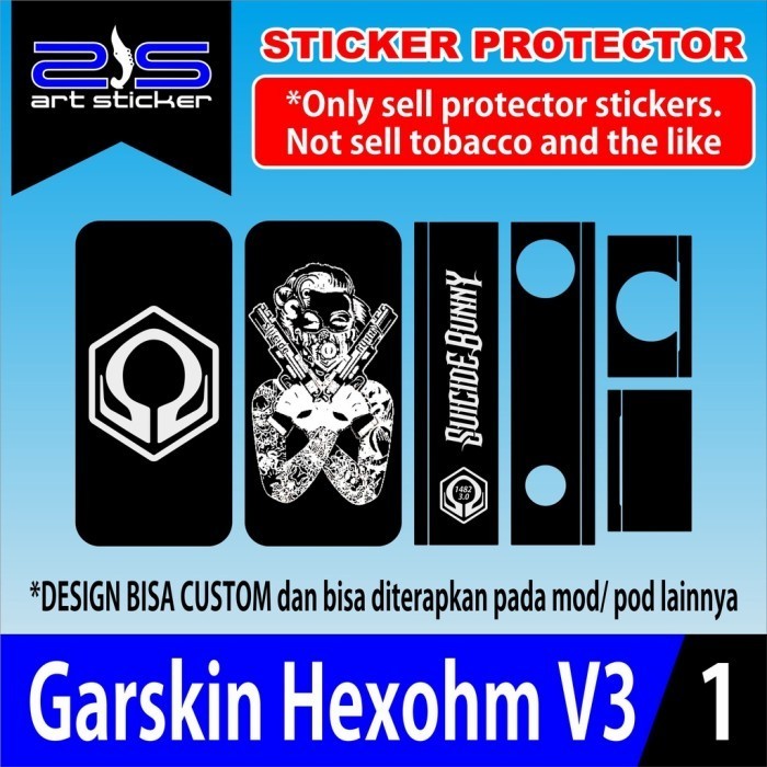 

Terlaris Hex Ohm V3 Artisan Garskin Stiker Custom Case Laminasi Tebal COD