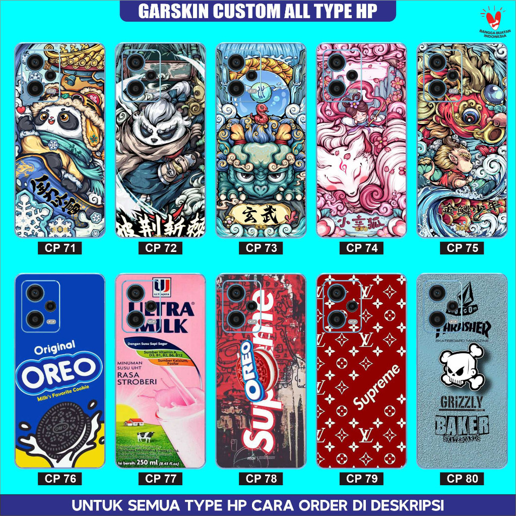 

Terlaris Itel S23 Garskin Stiker Custom Case Laminasi Tebal COD