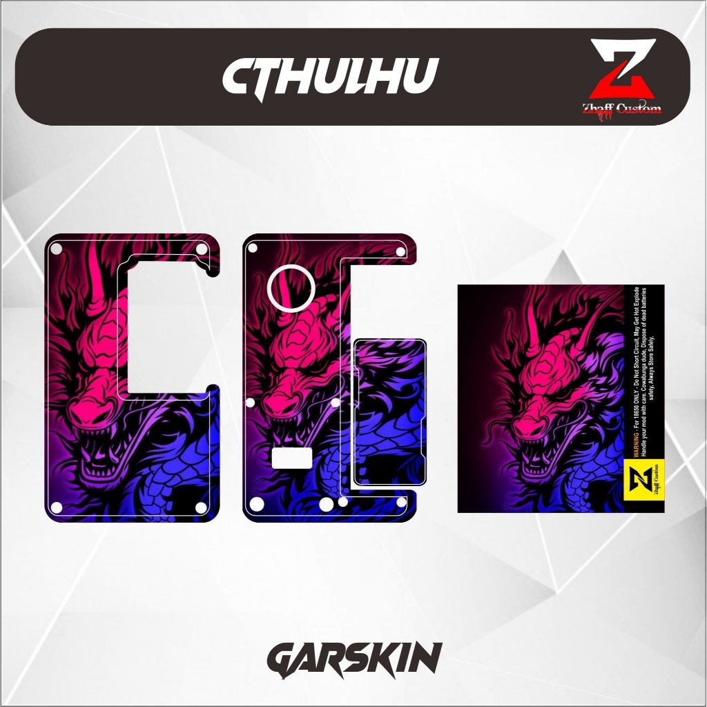 

Terlaris Zhaff Acces Cthlh Anti Luntur Garskin Stiker Custom Case Laminasi Tebal COD