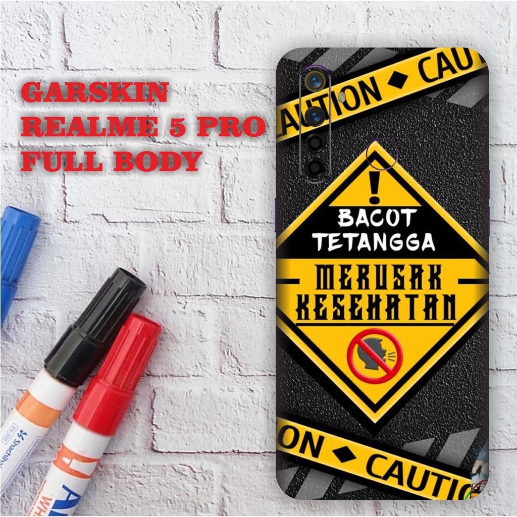 

Terlaris Realme 5 Pro Garskin Stiker Custom Case Laminasi Tebal COD