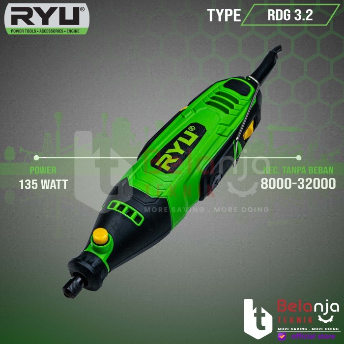 Ryu Mini Die Grinder Listrik Rdg 3.2 Mesin Grafir Tuner Drill Bor Mini