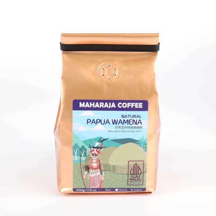 

Fresh Roast Kopi Sangrai Papua Wamena Arabika 200G Maharaja Coffee