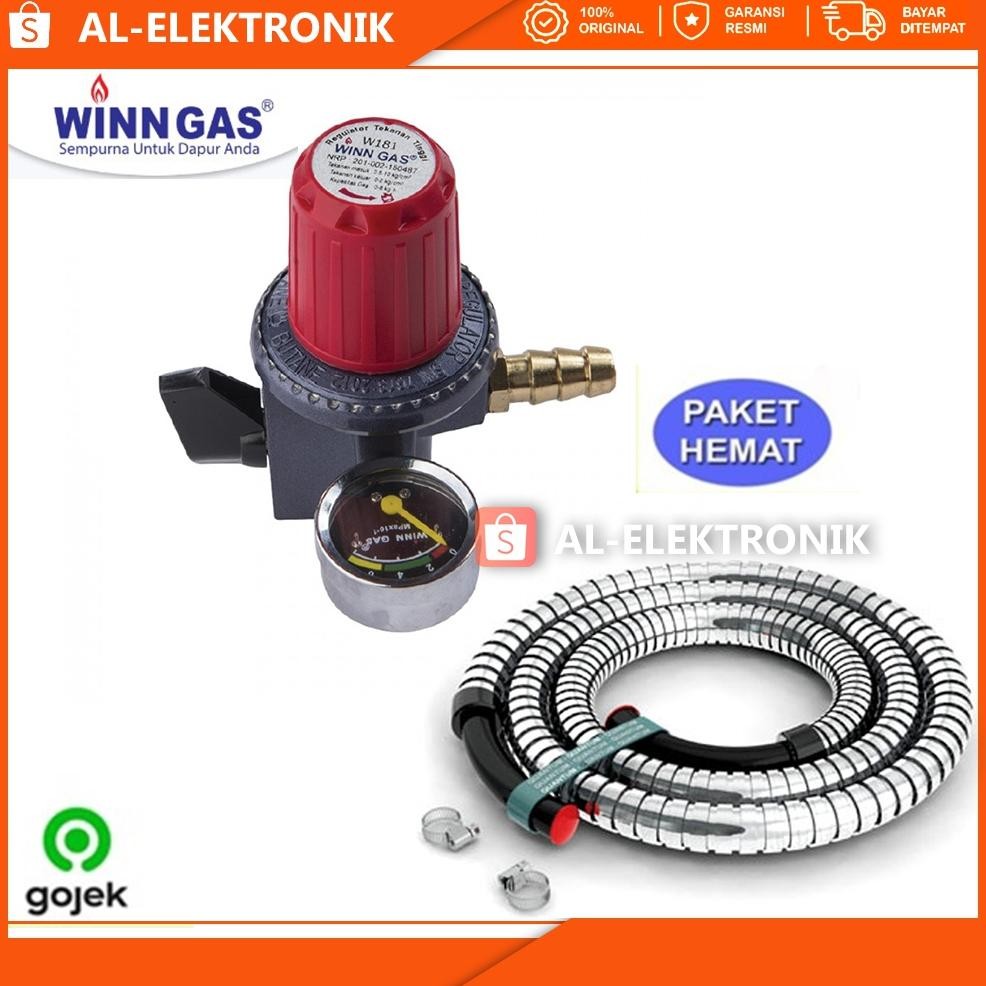 Bisa COD FREE BUBLE WARP Winn Gas W-900 Regulator Gas / Selang Gas / Regulator Kompor Gas / Selang K