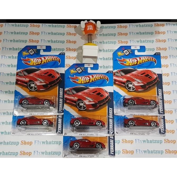 HOT WHEELS FERRARI 599XX (HW ALL STARS 12) - US CARD RED