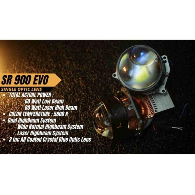 SABER SR900 EVO LED Projector Headlamp Laser LED Lampu Laser