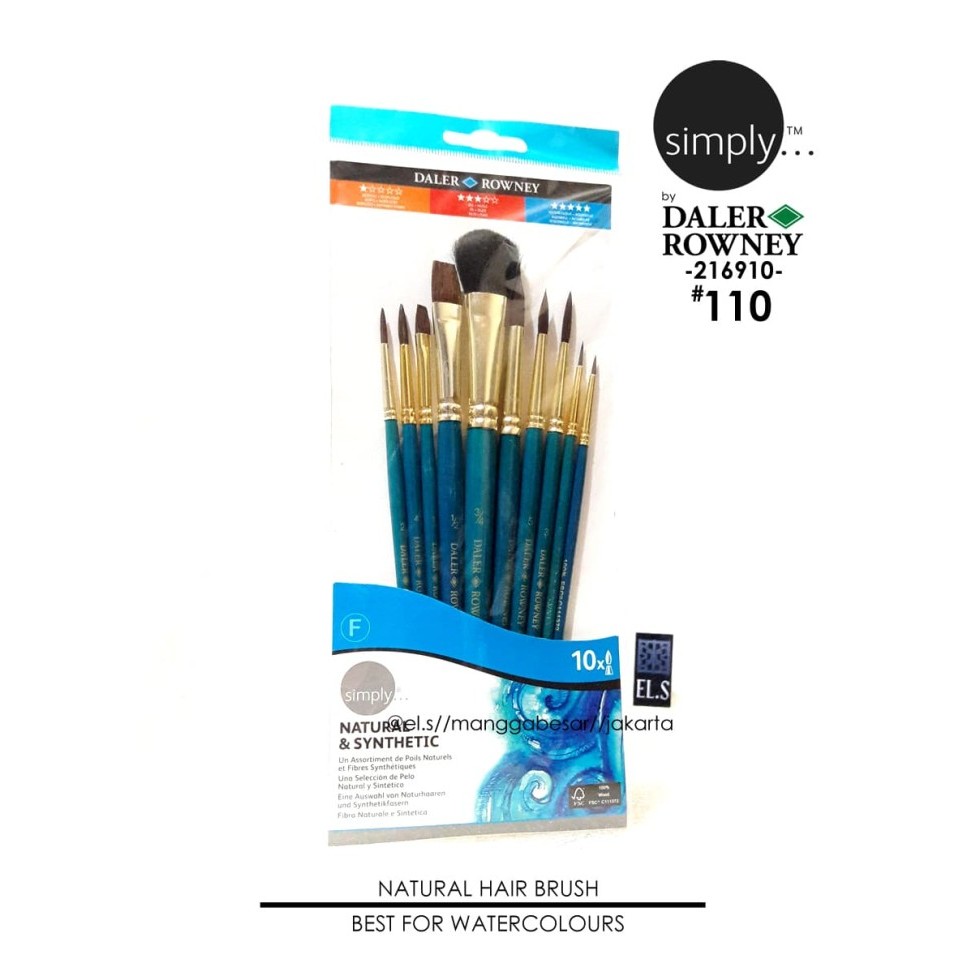 

Daler Rowney Simply Brush Set 110 Hair Harga Promo