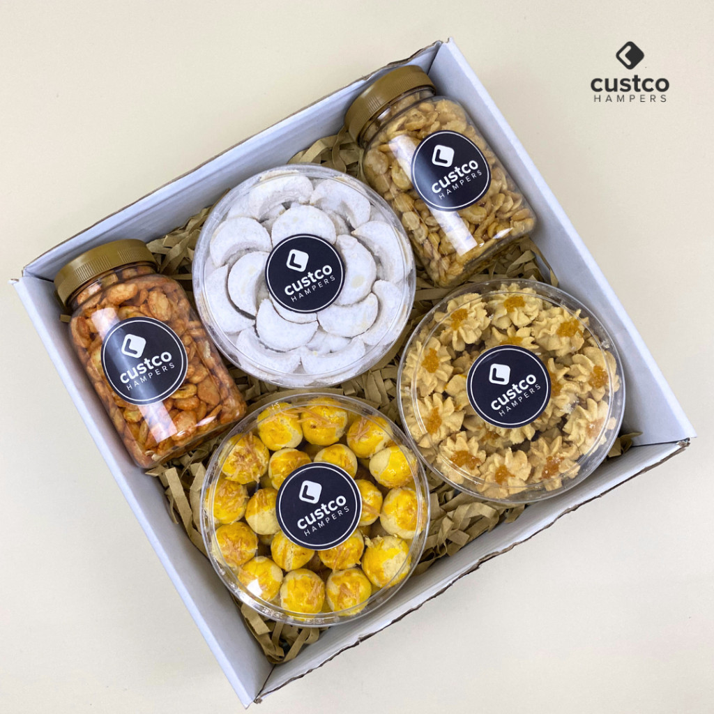 

BEST DEALS Hampers Kue Lebaran Premium + Kacang KL02 Custco Kue Kering Parcel Kue Nastar Kue Semprit