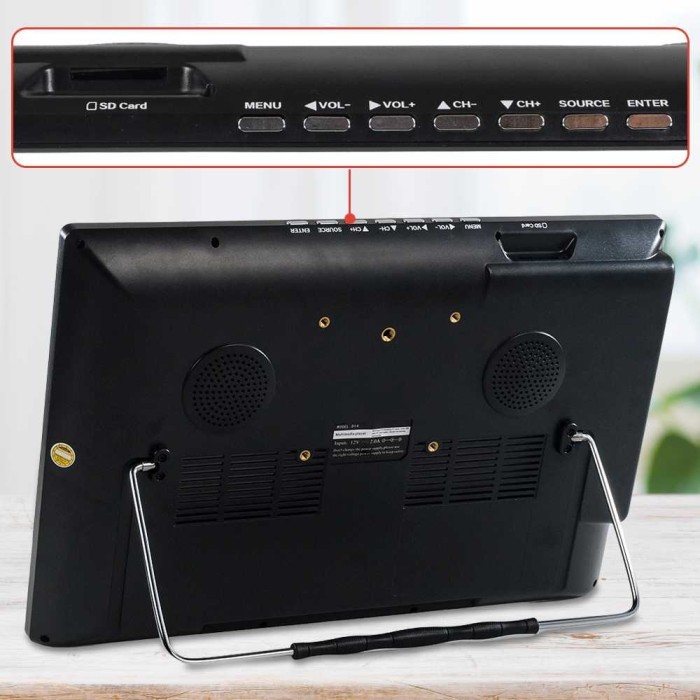 TV PORTABLE MINI LED MONITOR TELEVISI KECIL PORTABEL DIGITAL ANALOG HD