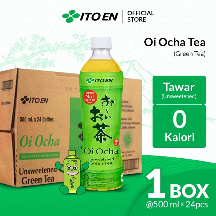 

Ito En Oi Ocha Green Tea No Sugar 500Ml Isi 24 Pcs