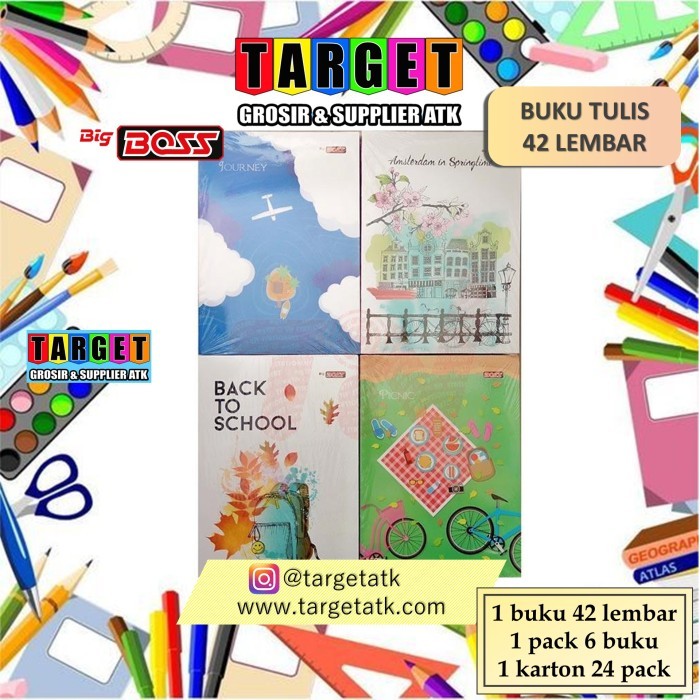 

EKSLUSIF BUKU TULIS CAMPUS BIG BOSS 42 LEMBAR / BBO 42 (6 BUKU) KODE 279