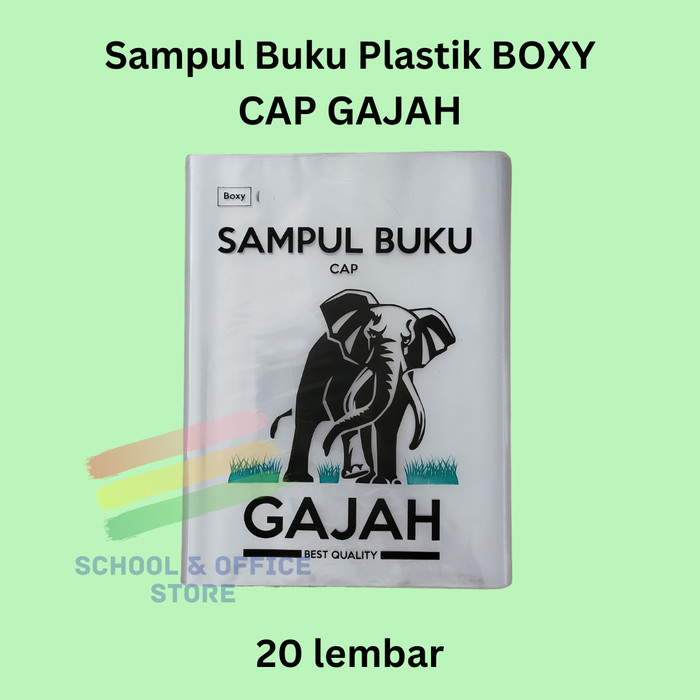 

KOMPLIT SAMPUL BUKU PLASTIK BOXY CAP GAJAH PACK ISI 20 LEMBAR KODE 482