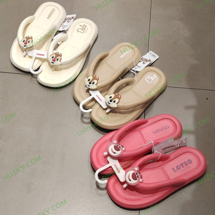 MINISO Sandal Jepit Lucu DISNEY LOTSO, CHIP, DALE