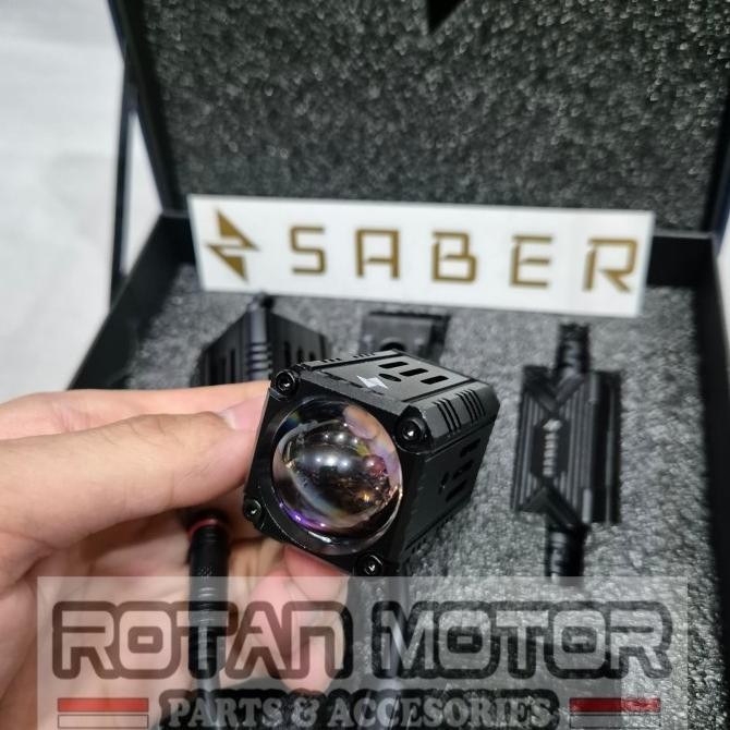 TERBARU - MINI PROJIE SABER SR1 NANO V2 /  SABER SR 1 NANO V2 Blue Lens 2X25W / LAMPU TEMBAK SABER