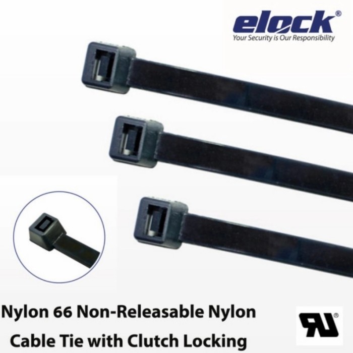 

elock uv resistant non releaseable nylon cable tie kabel ties 300mm