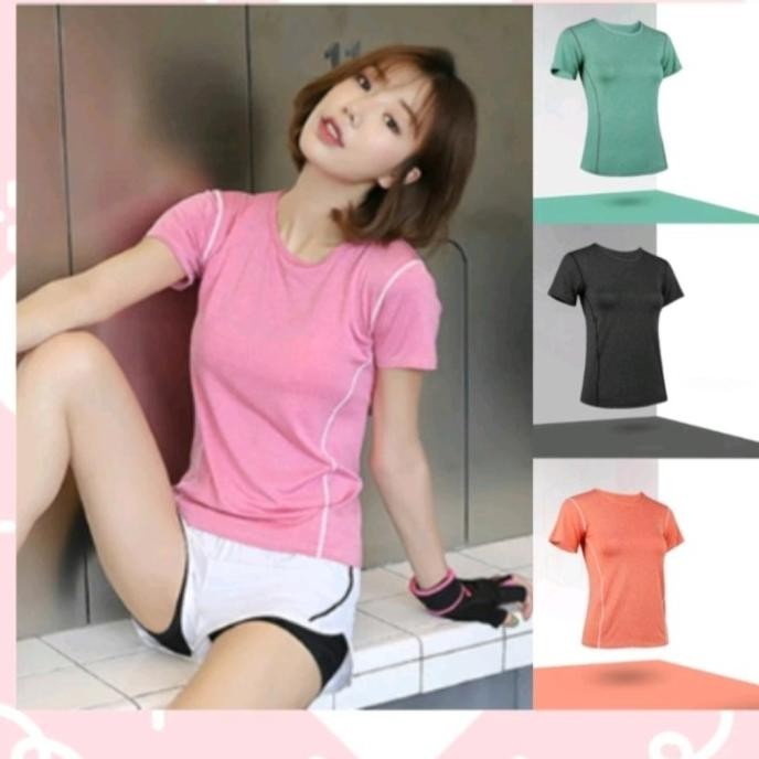 Grosir Atasan Sport Wanita Import Baju Yoga Senam Running Fitness
