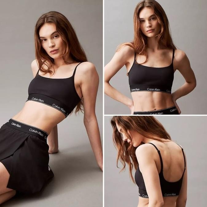 Murah Calvin Klein Modern Sport Low Impact Sports Bra With Padding Size S