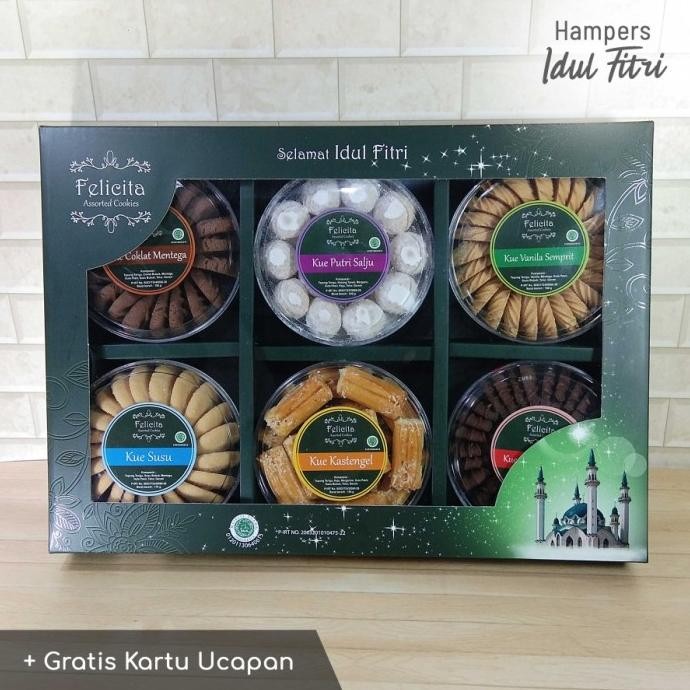 

Best Item!, Paket Hampers Kue Lebaran / Parcel Idul Fitri - Felicita Isi 6