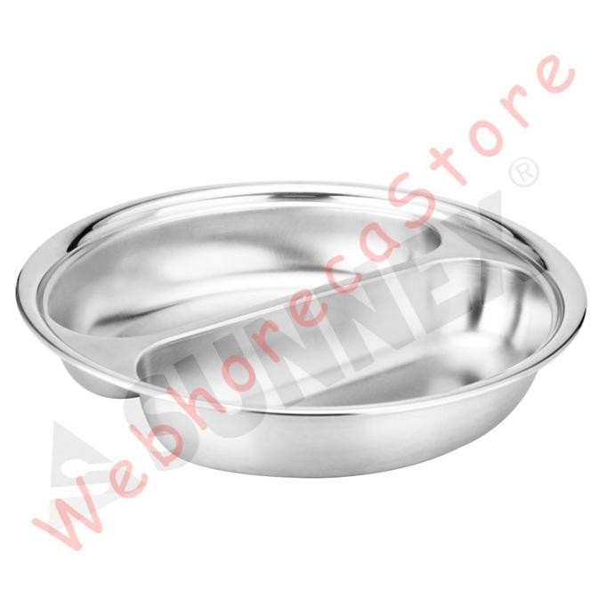 Promo Sunnex Insert Round Food Pan 2X2.5L/ Prasmanan Stainless 36Cm Sekat