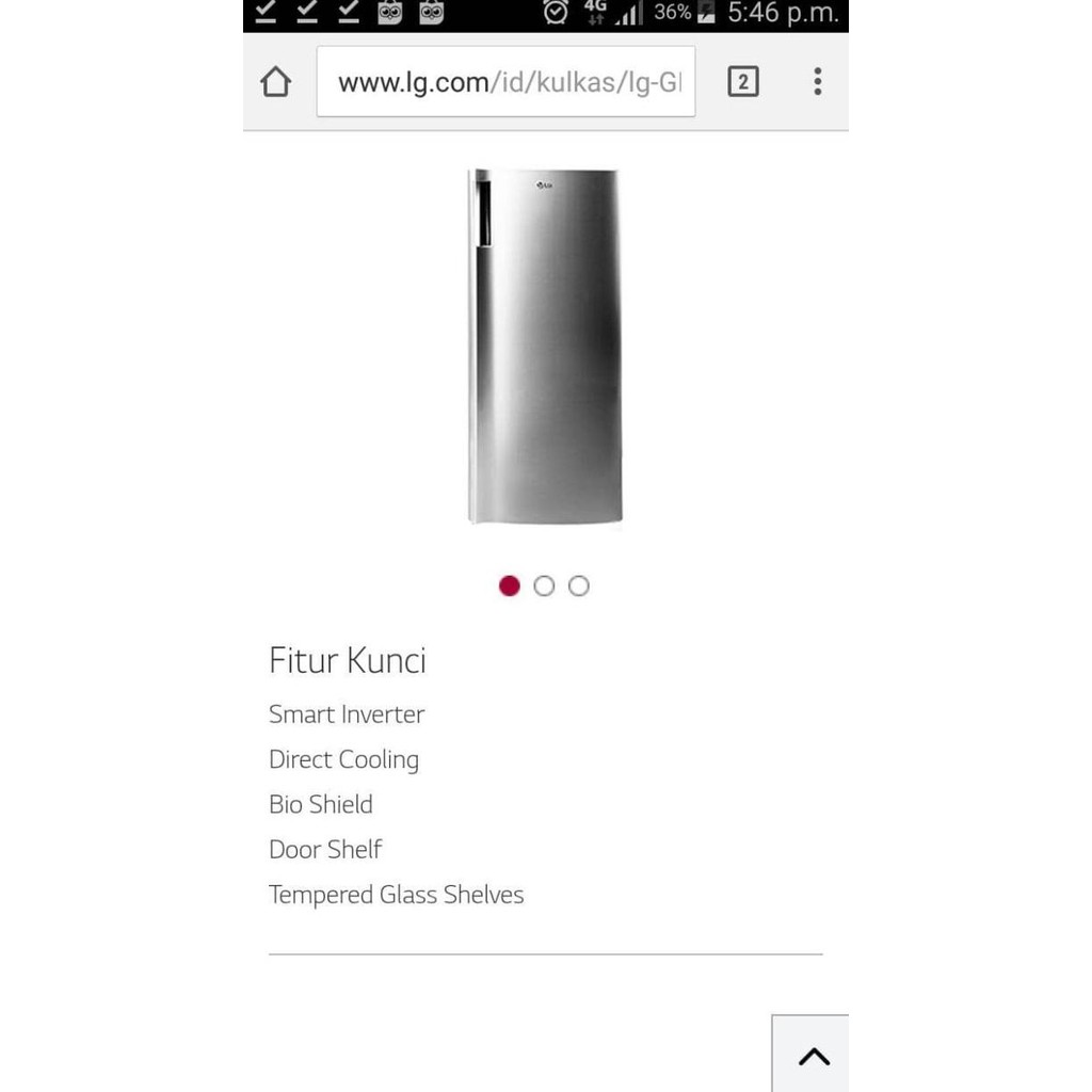 Murah Freezer Lg Gn-Inv304Sl Inverter 6 Rak Lemari Es Pembeku Es Batu Kulkas
