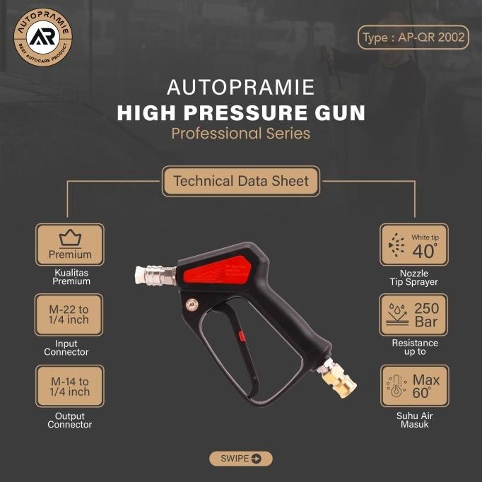 BIG SALE HIGH PRESSURE GUN JET CLEANER QUICK RELEASE 250 BAR / QR AUTOPRAMIE AP-QR 2002 