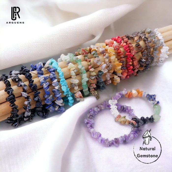 

PRODUK TERBATAS GELANG BATU ALAM ASLI PRIA WANITA CHIPS KERIKIL