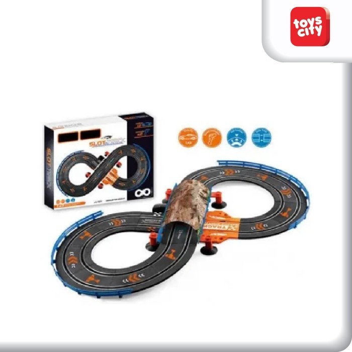 Slot Track Racing 1:43 Slot Car Race Track Mainan RC Mobil Set