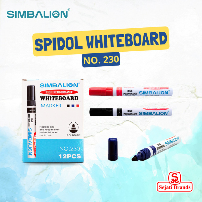 

Simbalion Spidol Whiteboard Marker 1 LUSIN - BLACK