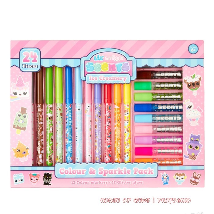 

SMIGGLE LIL SCENT ICE CREAMERY SPARKLE MARKER PACK ORIGINAL