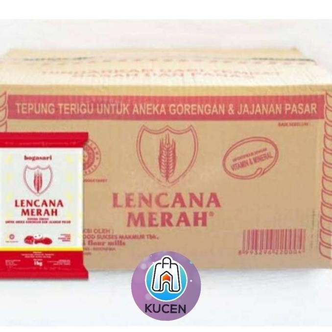 

Tepung Terigu Lencana Merah 1 Kg Dus Isi 12 Pcs