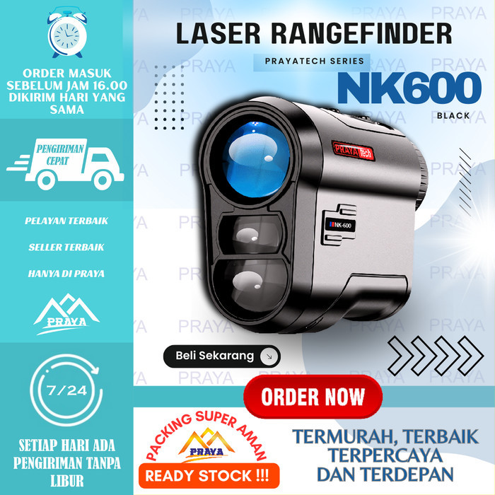 Original.. Prayatech Rangefinder Laser Teropong Ukur Jarak Range Finder Digital