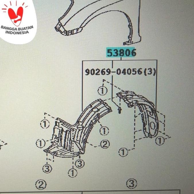 Liner Fender New Vios Yaris 2008-2012