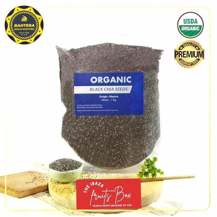 

Chiaseed NATURAL BLACK CHIA SEED Mexico - ASA 100/250/500/1000 gram