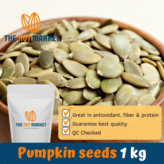 

[IMPORT] Pumpkin seeds (Roasted) Biji Labu /Pepita Panggang 1kg MURAH