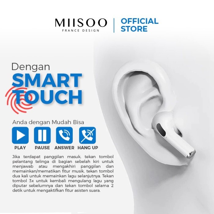 Miisoo I13 Pro Macaron I12 Metal Tws Earphone Izin Postel True Wireles