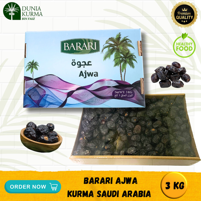 

Kurma Barari Ajwa 3 Kg Saudi Arabia