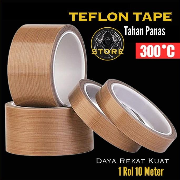 Teflon Tape Kain Kertas Isolasi Anti Panas Tahan Press Sealer Baking
