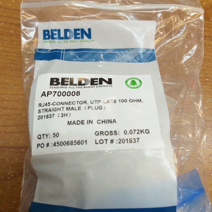 TERMURAH - RJ 45 cat 6 belden / rj 45 belden / belden / konector cat 6 belden