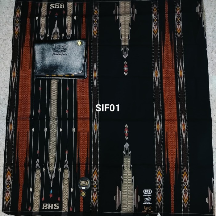 Promo Sarung Bhs Masterpiece Sif Gold Sutra 50% Warna Hitam Original Termurah