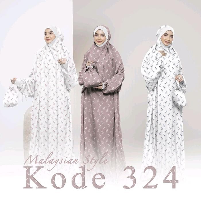 Mukena Malaysia / Mukena Hadramaut motif / Mukena Manset